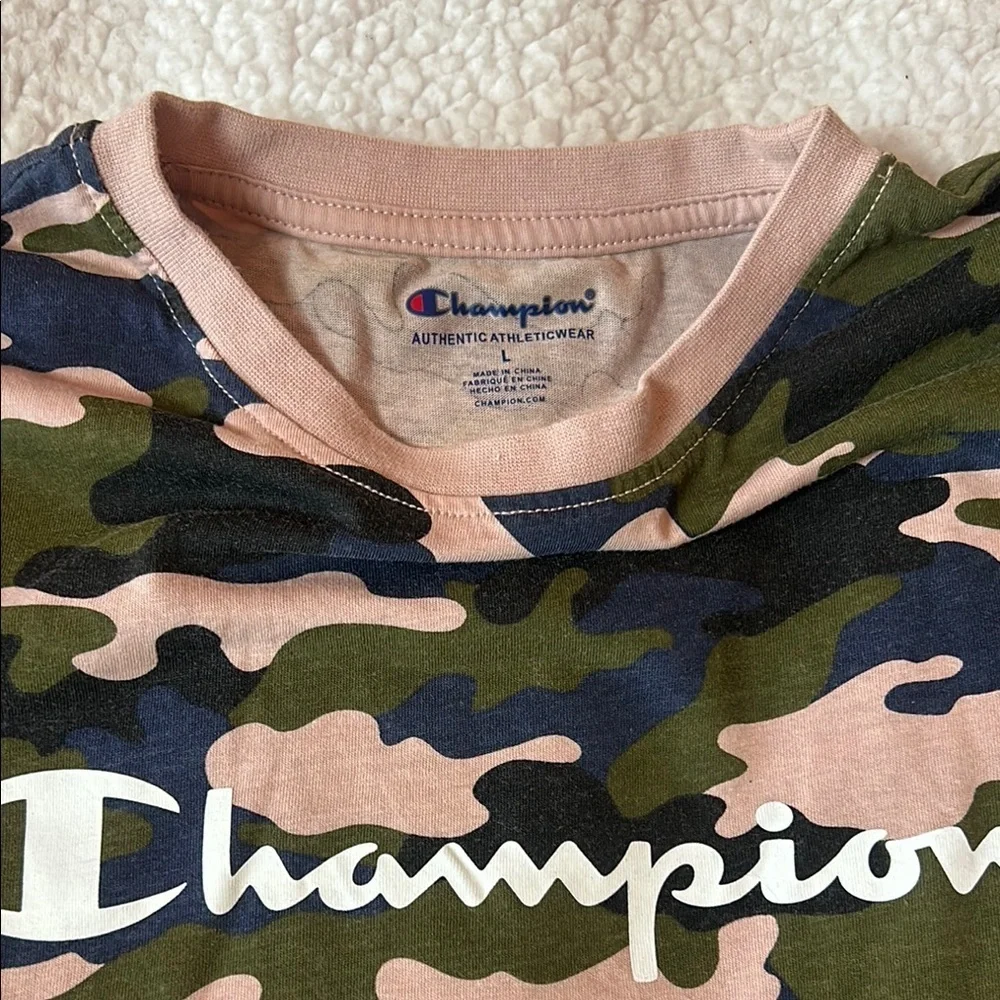 Champion And Old Navy Green and Pink Short Sleeve Tee
